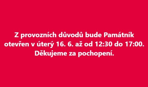 Změna otevírací doby 16. 6. 2026